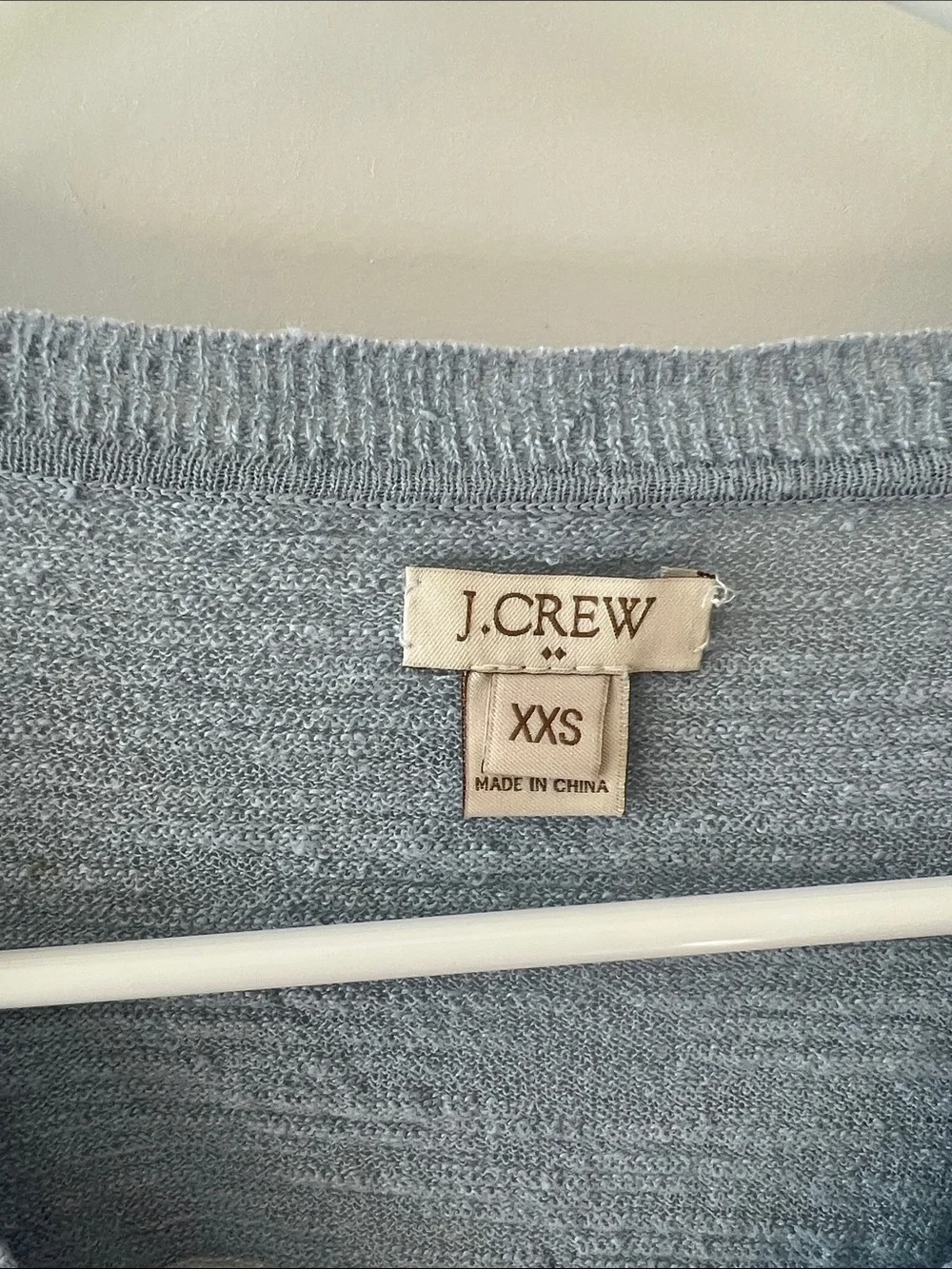 J. Crew Blue and White Striped Short Sleeve Knit